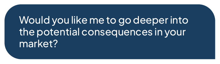 Would you like me to go deeper into the potential consequences in your market?