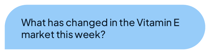 What has changed in the Vitamin E market this week?