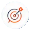Arrow hitting a target
